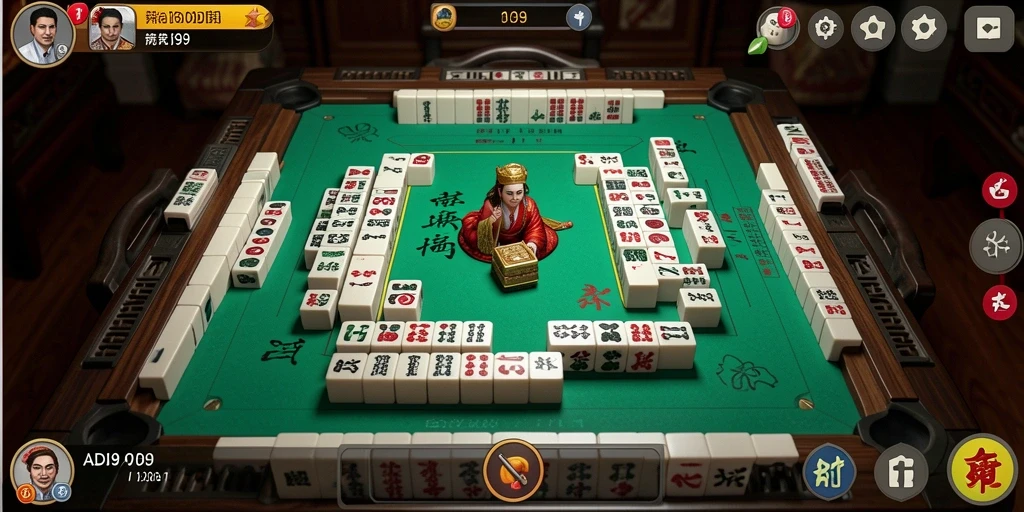 Screenshot gameplay ADI99 menunjukkan papan Mahjong yang penuh warna dan menarik.