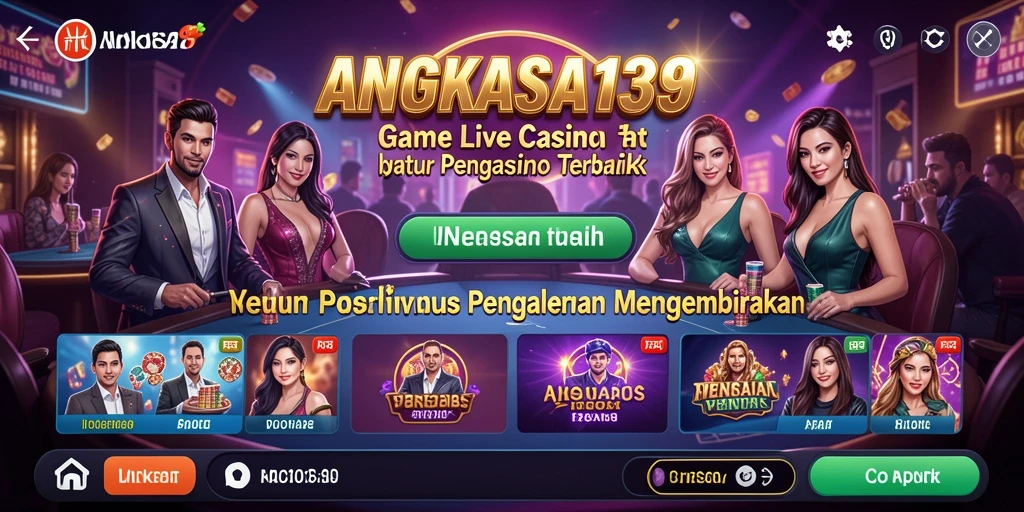 Tampilan gameplay Live Casino yang mendebarkan di ANGKASA138.