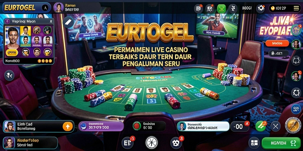 Gameplay seru EUROTOGEL dalam suasana casino langsung.