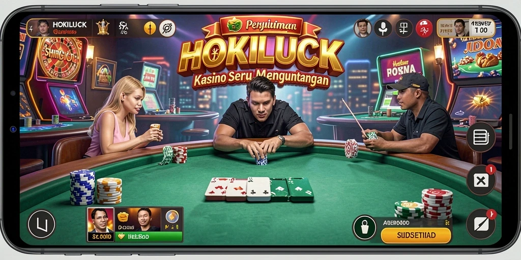 Tangkapan layar HOKILUCK yang menampilkan keseruan permainan Kasino.