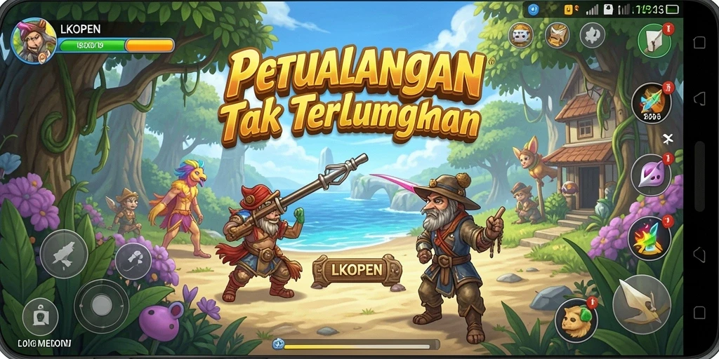 Tampilan menarik dari gameplay petualangan khas LKOPEN.