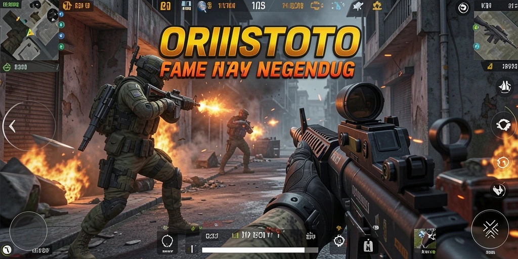 Gameplay ORISTOTO yang intens dan menegangkan dalam pertempuran FPS.