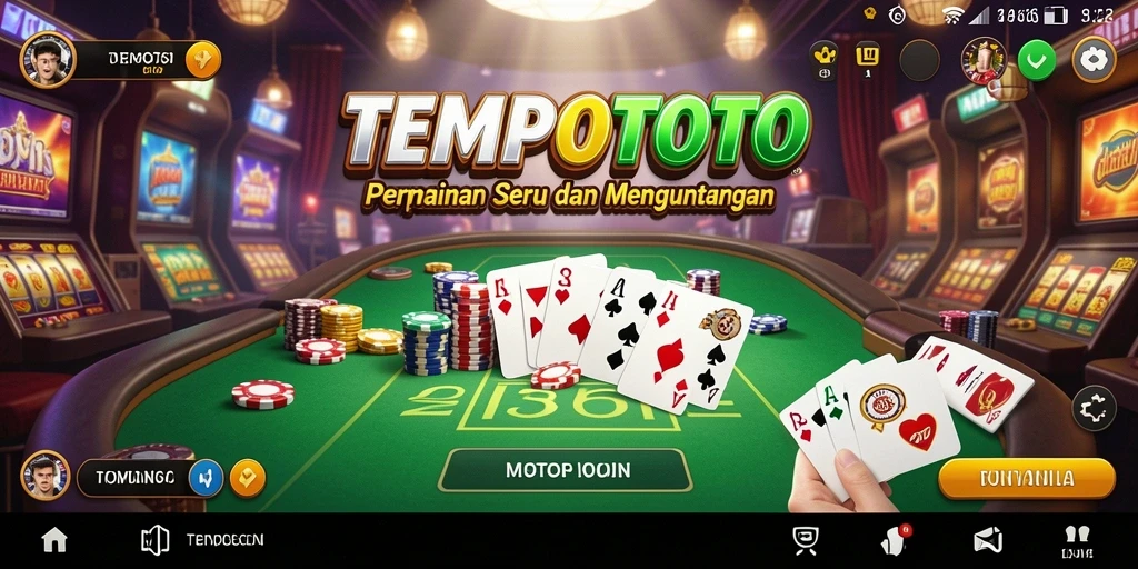 Tampilan gameplay seru dan interaktif di TEMPOTOTO.